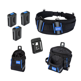 ProClick Starterset Werkzeuggürtel M,
bestehend aus Werkzeuggürtel M, inkl.
3 x ProClick Holder, 1 x ProClick Nageltasche M, 1 x ProClick Werkzeugtasche L 39, 2 x ProClick Akku Halter