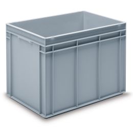 Eurobox 600 x 400 x 410 mm hellgrau Rippenboden
