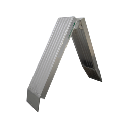 Auffahrrampe ALU ohne Rand, klappbar (Paar)
AOK 25/06 
L=2500 mm /1250, Fahrflächenbreite 250mm,  Tragkraft 550 kg
