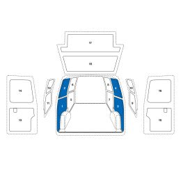 Sowaflex Wand links Wand rechts
Opel Movano Mod.10 
Radstand 3682mm Heckantrieb 2 Schiebetüren