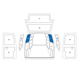 Sowaflex Wand links Wand rechts 
Peugeot Expert Mod.17 
Radstand 2925mm 2 Schiebetüren