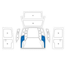 Sowaflex Wand links Wand rechts  
Mercedes Citan Mod.12 
Radstand 2313mm ohne Schiebetüren