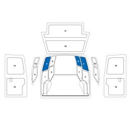 Sowaflex Wand links oben Wand rechts oben
Opel Combo Mod.18
Radstand 2975mm ND 1 Schiebetüre links